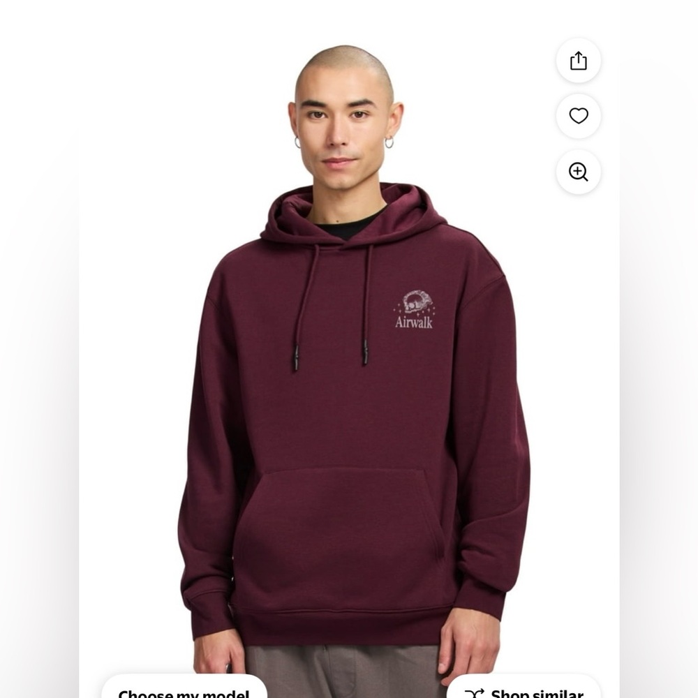 Airwalk Men's Deep Maroon Hoodie
